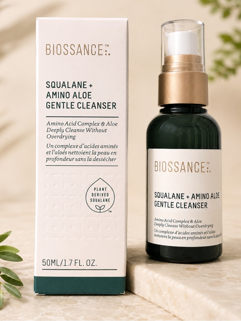 NEW ✨Biossance Squalane + Amino Aloe Gentle Cleanser - Travel Size 50ml / 1.7oz